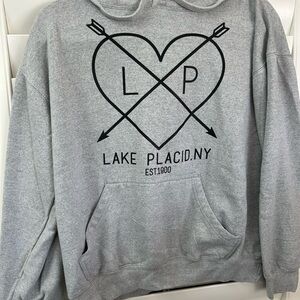 Gray Lake Placid NY unisex Sweater